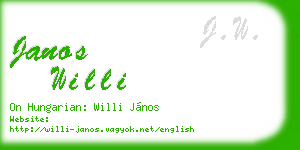 janos willi business card